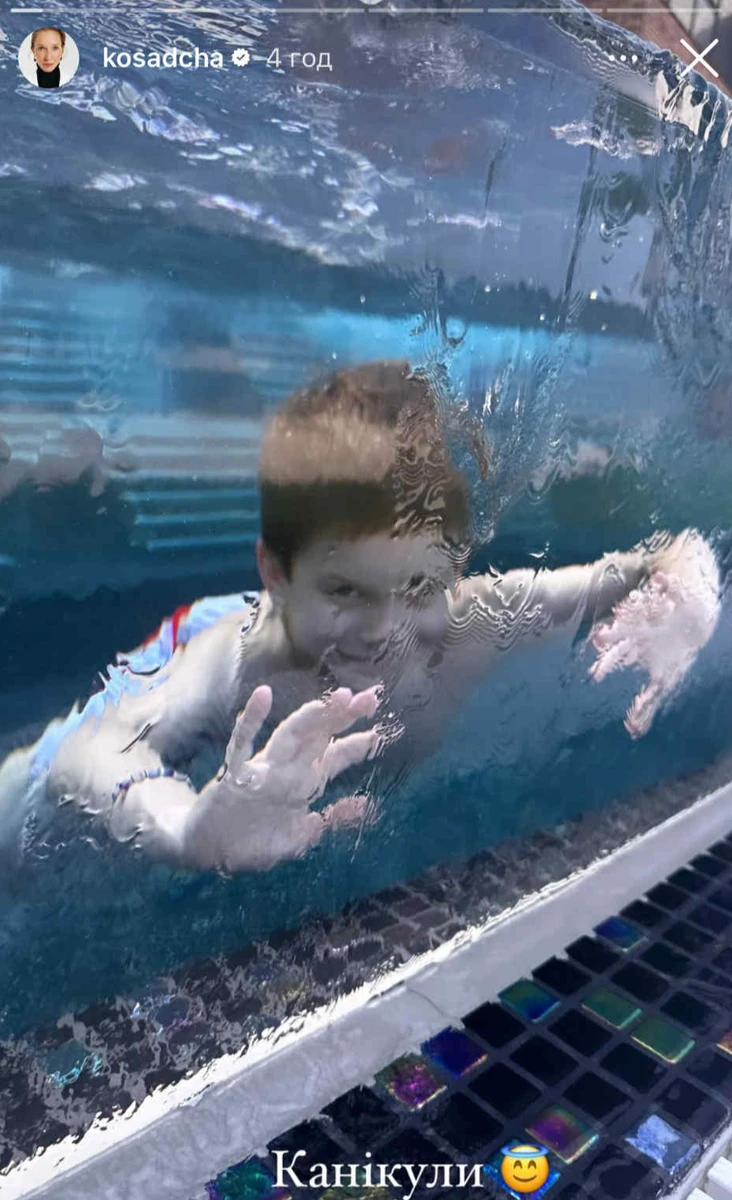 Старший син Осадчої та Горбунова Іван у воді