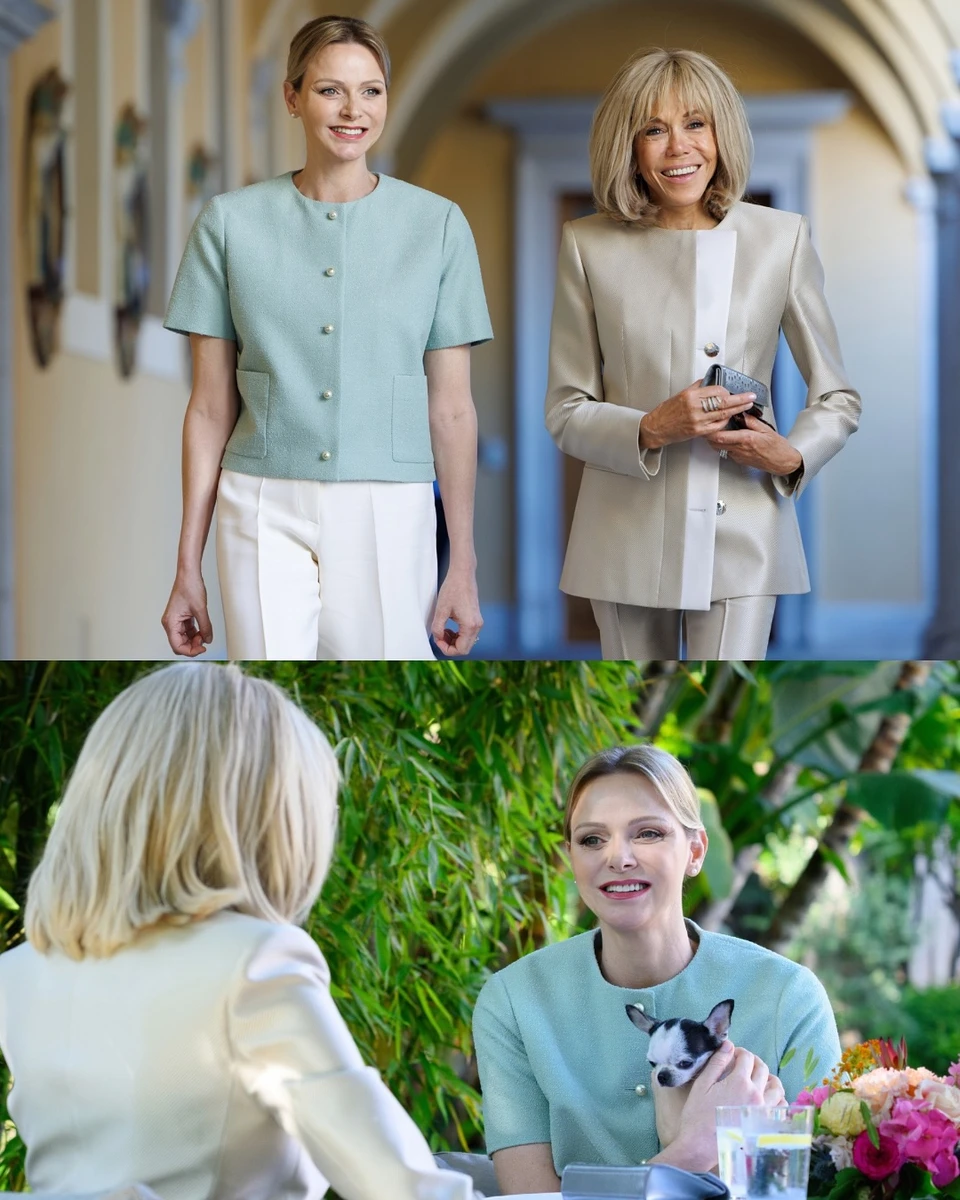 Бріджит Макрон та княгиня Шарлін у Монако