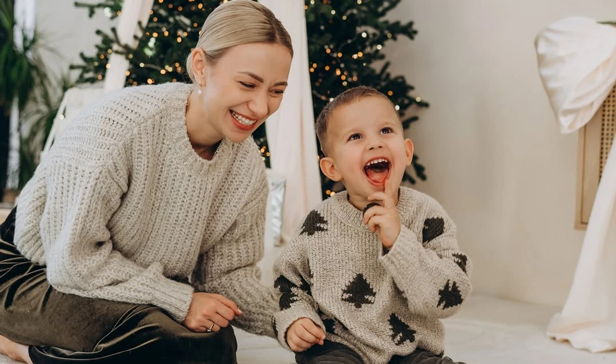 Катерина Репяхова зі своїм сином Михайлом