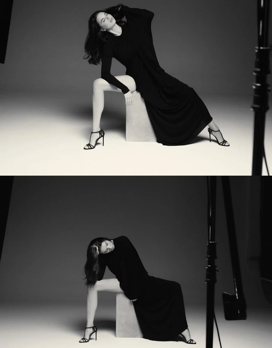 Дружина Усика у сукні з розрізом посиділа у звабній позі для фото