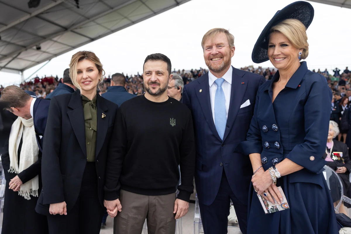 Володимир та Олена Зеленскі із монархами Нідерландів