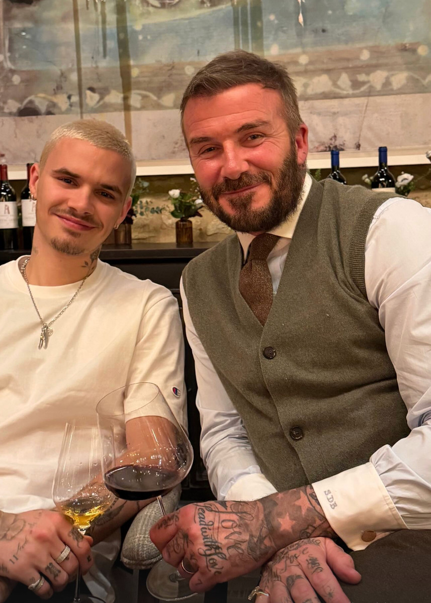 Девід Бекхем зазнімкувався з середнім сином на Різдво