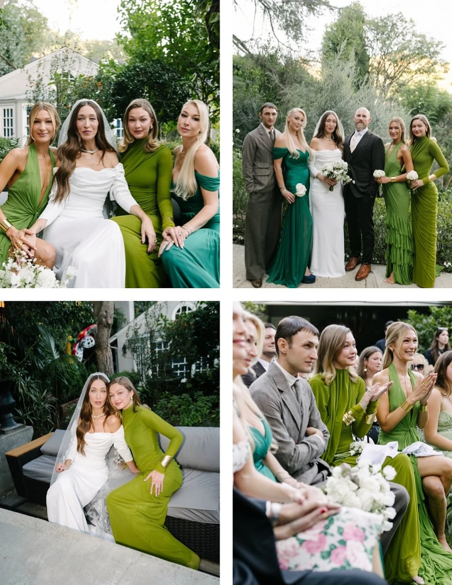 Джіджі та Белла Хадід в грайливих сукнях показалися на весіллі сестри