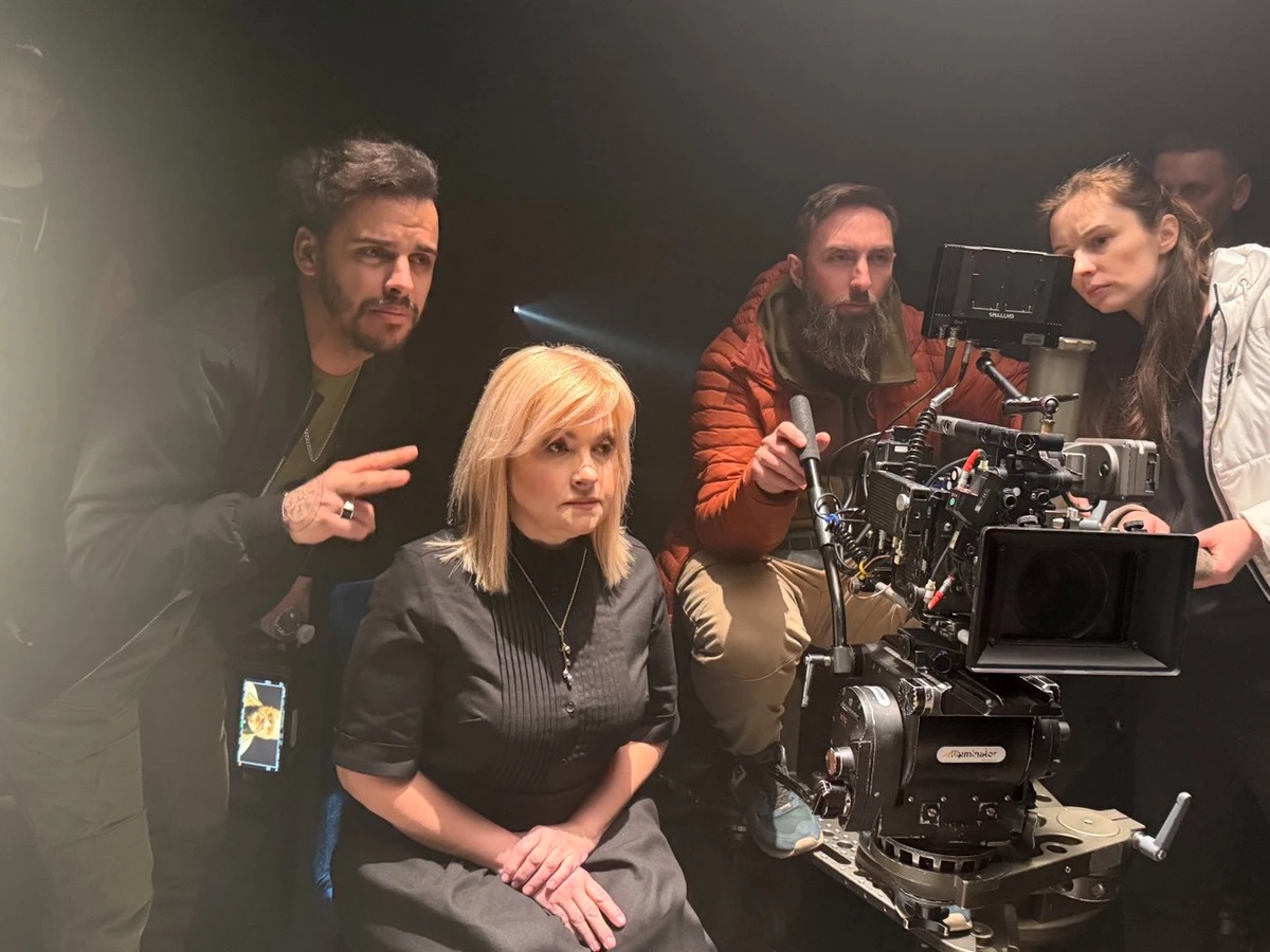 Марія Бурмака на зйомках кліпу