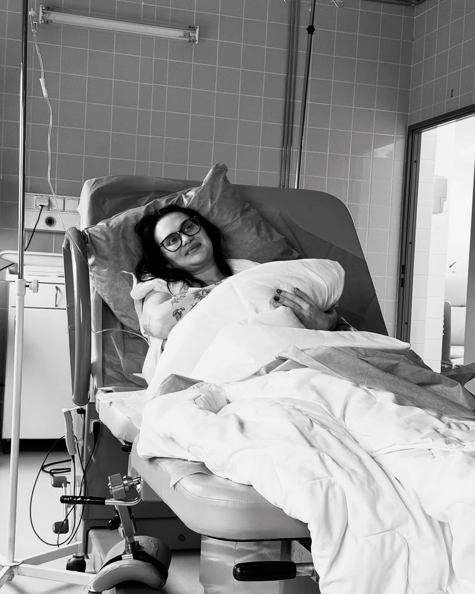 Алла Волкова після народження дитини