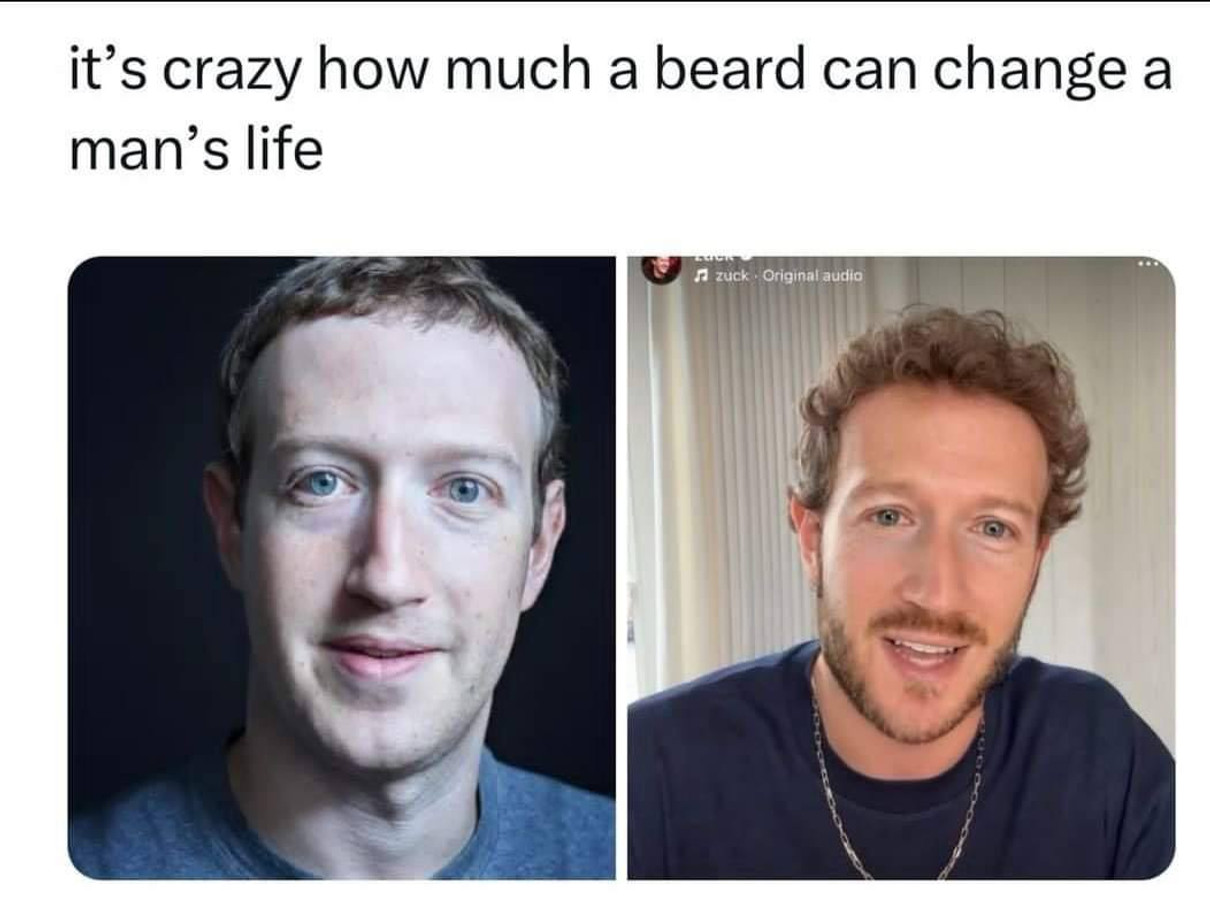 Це божевілля, наскільки борода може змінити життя чоловіка, - пише на картинці