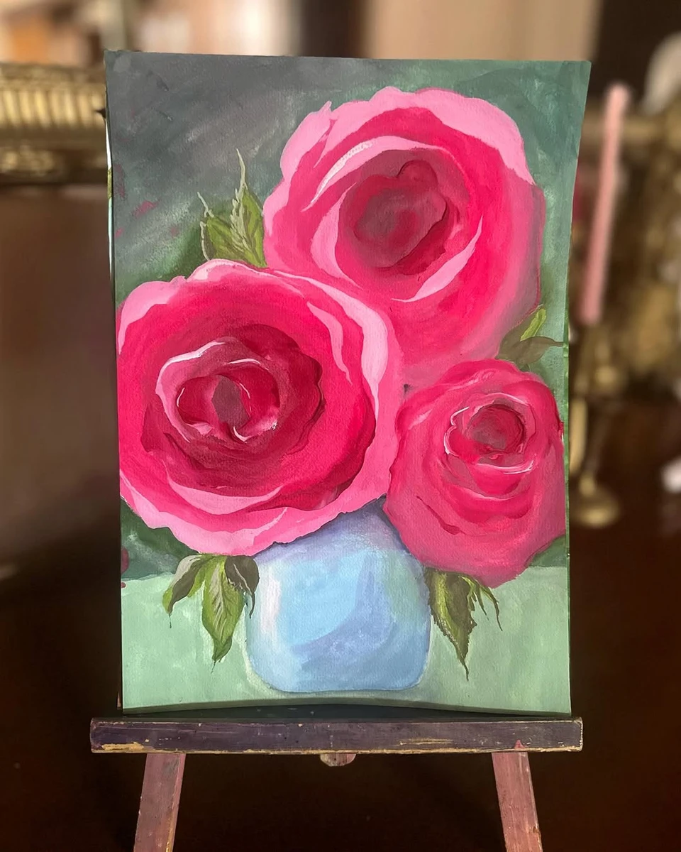 Олена Мозгова показала, як її дочка намалювала картину