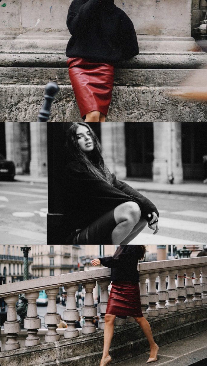 Дружина Усика у шкіряній спідниці похвалилася ногами у Парижі