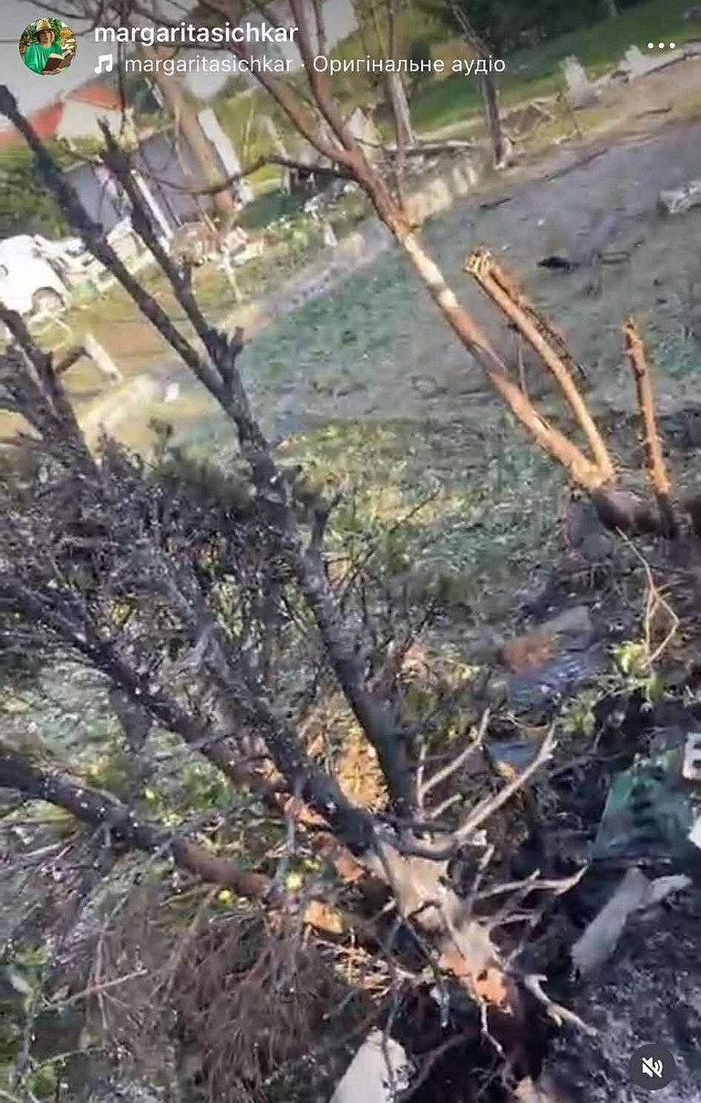 Місце вибуху шахеда 