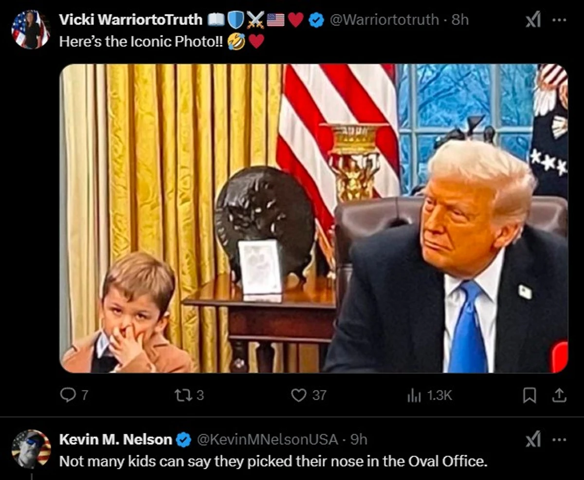 Син Ілона Маска в Овальному кабінеті