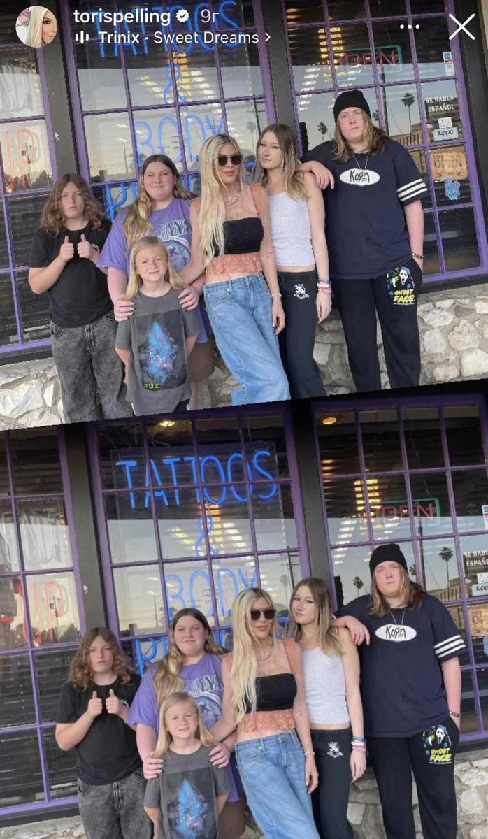 Торі в супроводі дітей відвідала тату-салон
