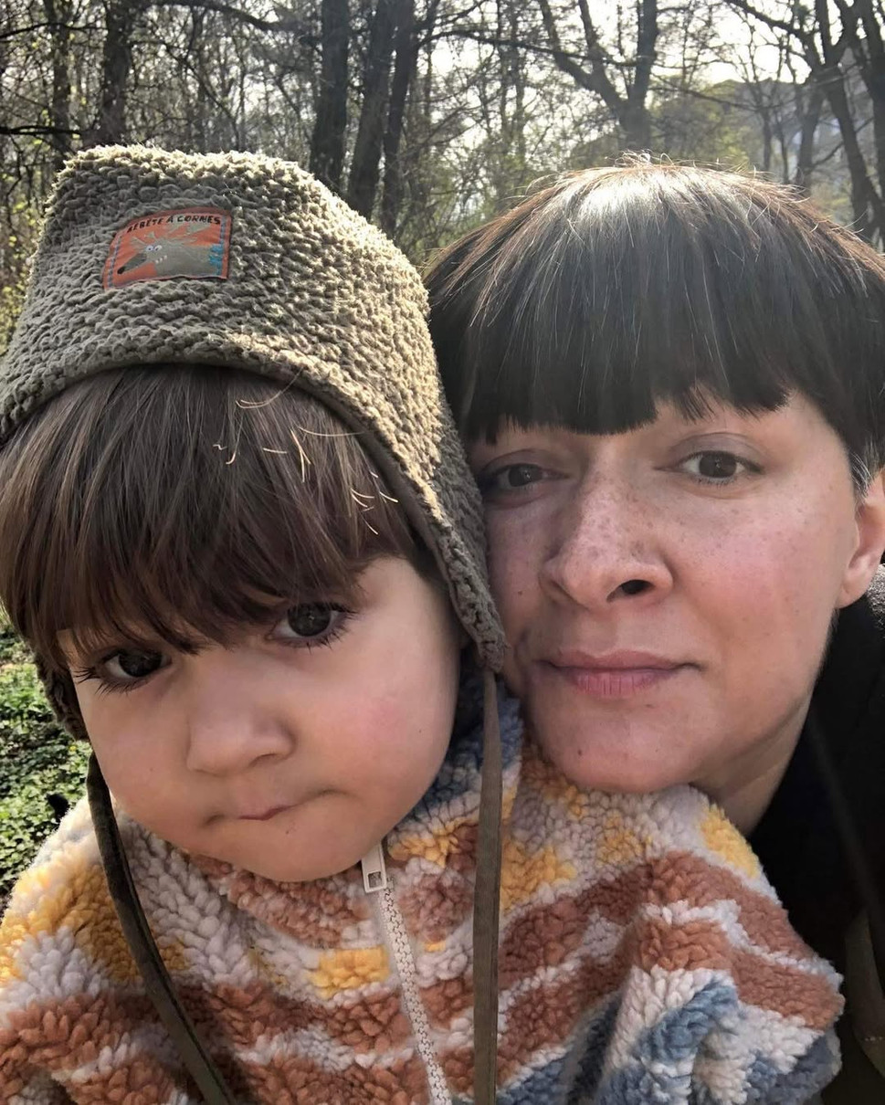 Дружина Володимира Кравчука із сином