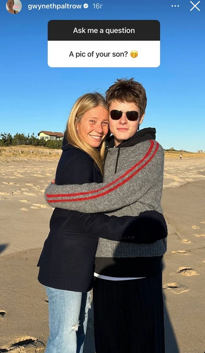 Пелтроу похизувалася знімком з майже дорослим сином Мозесом 