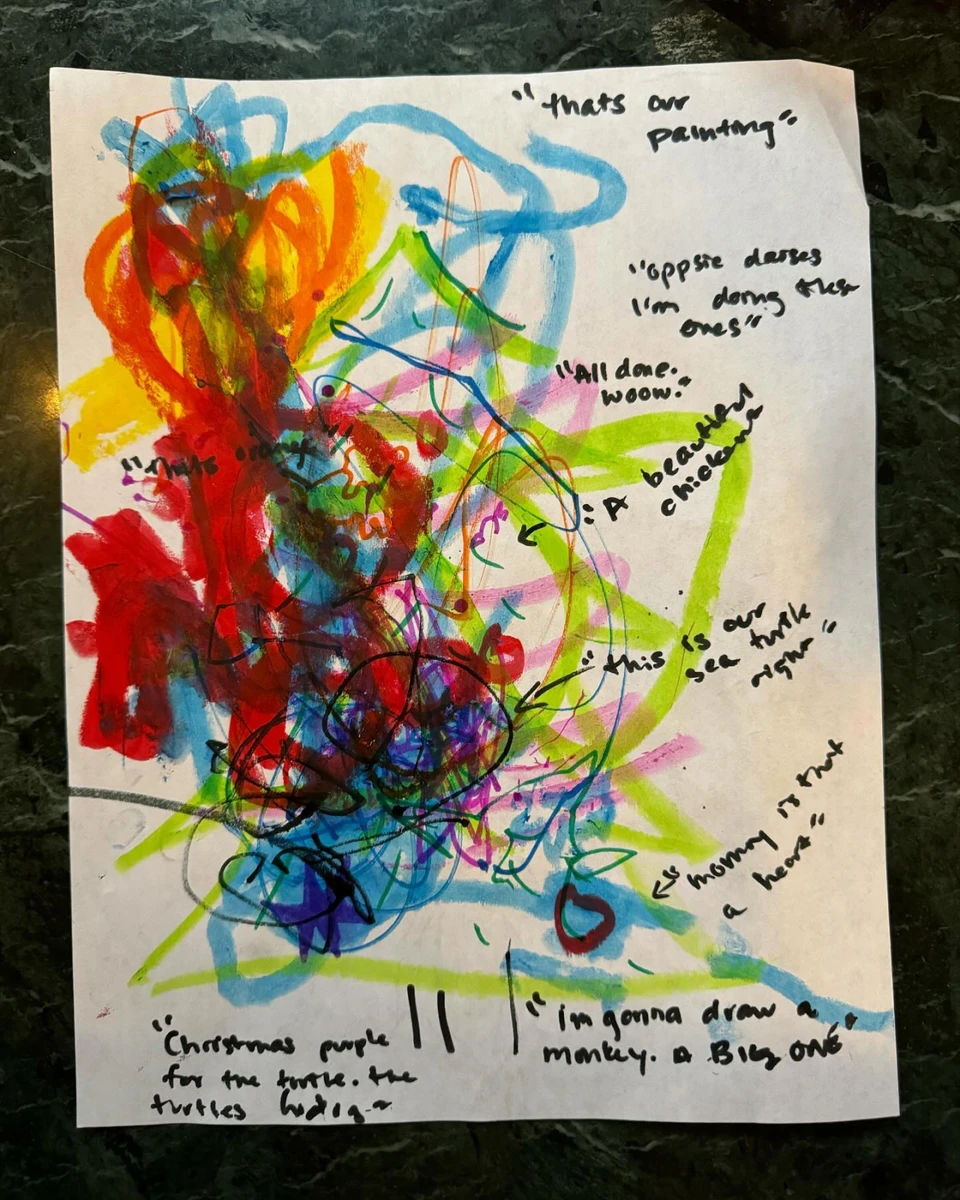 Судячи зі сміливих кольорових поєднань, у маленького Сільвестра неабиякий творчий потенціал