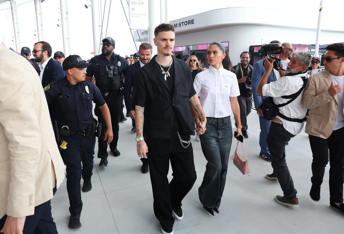 Ромео Бекхем підтримав батька на відкритті стадіону