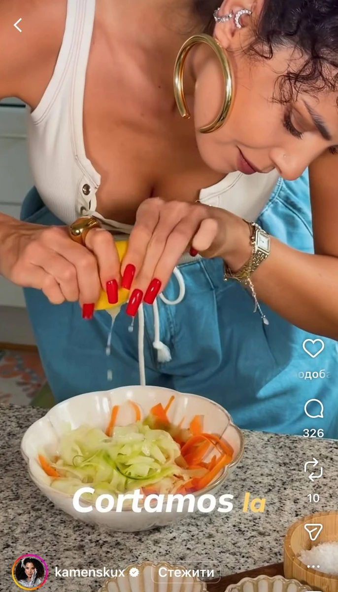 Рецепт салату від співачки Насті Каменських