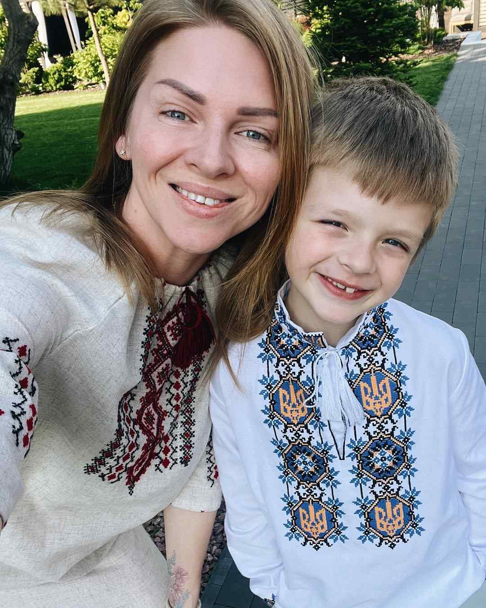 Яна Глущенко і її син
