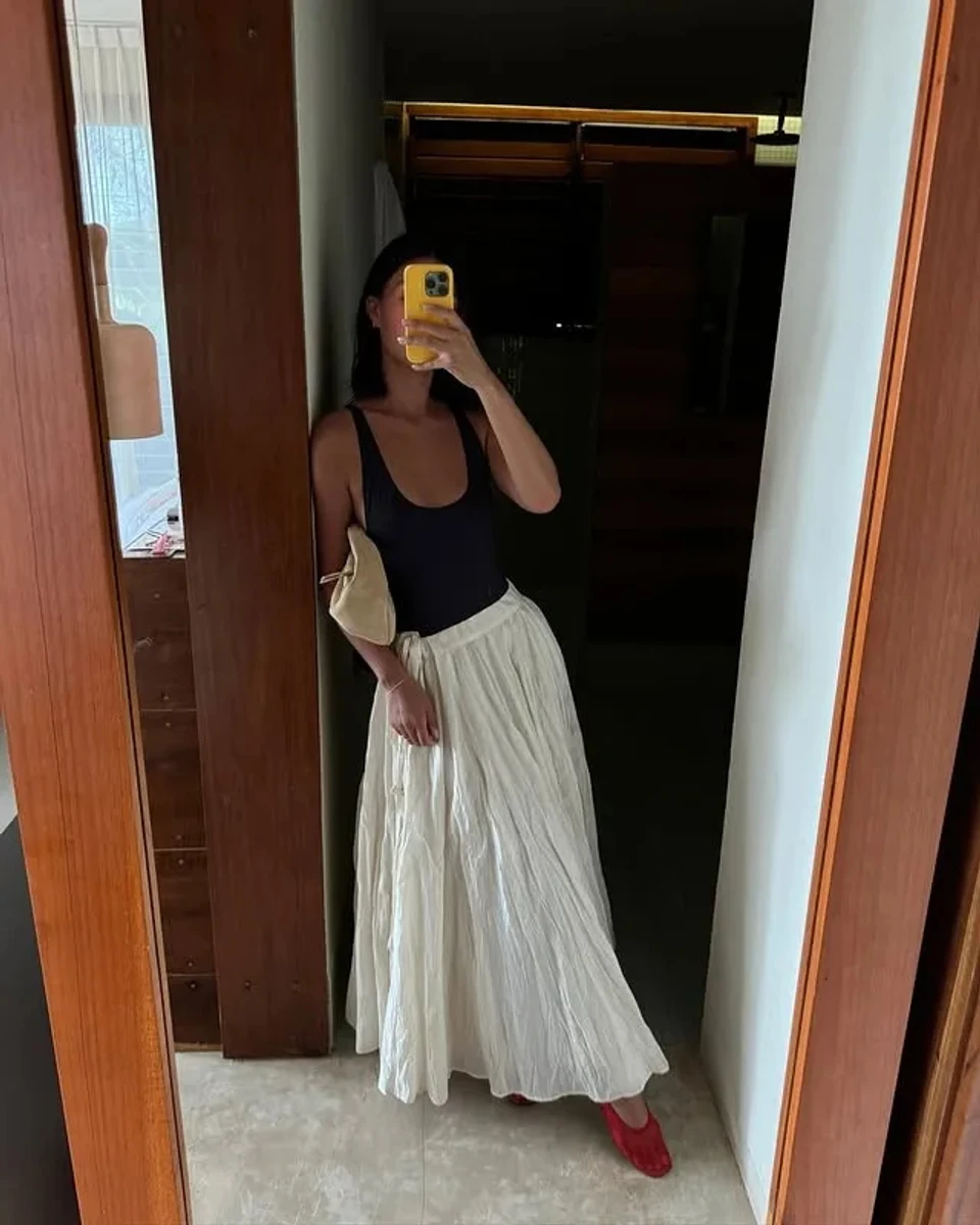 Образ із максі спідницею