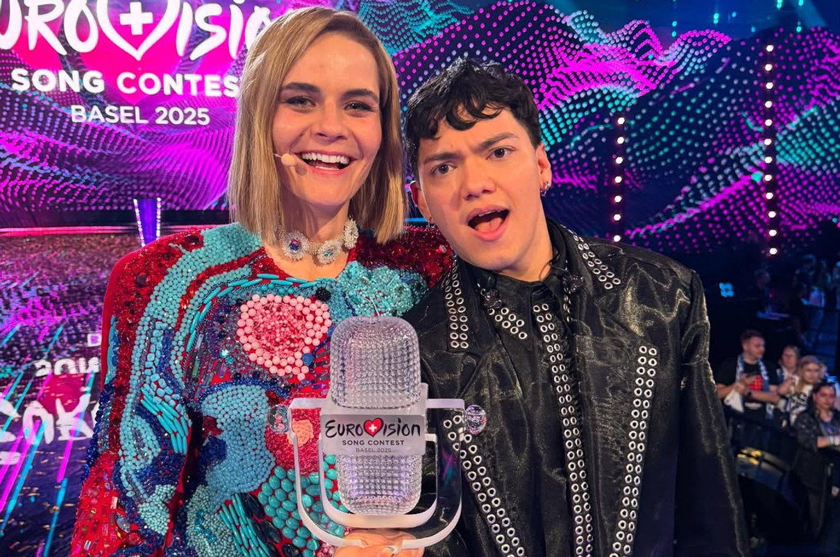 Winner Eurovision-2025 with the host of the competition