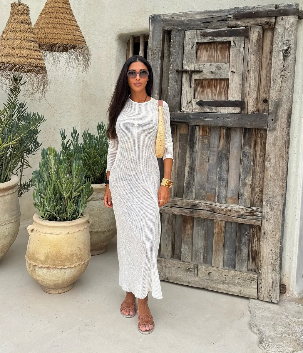 Дімопулос в сукні від Сільченко