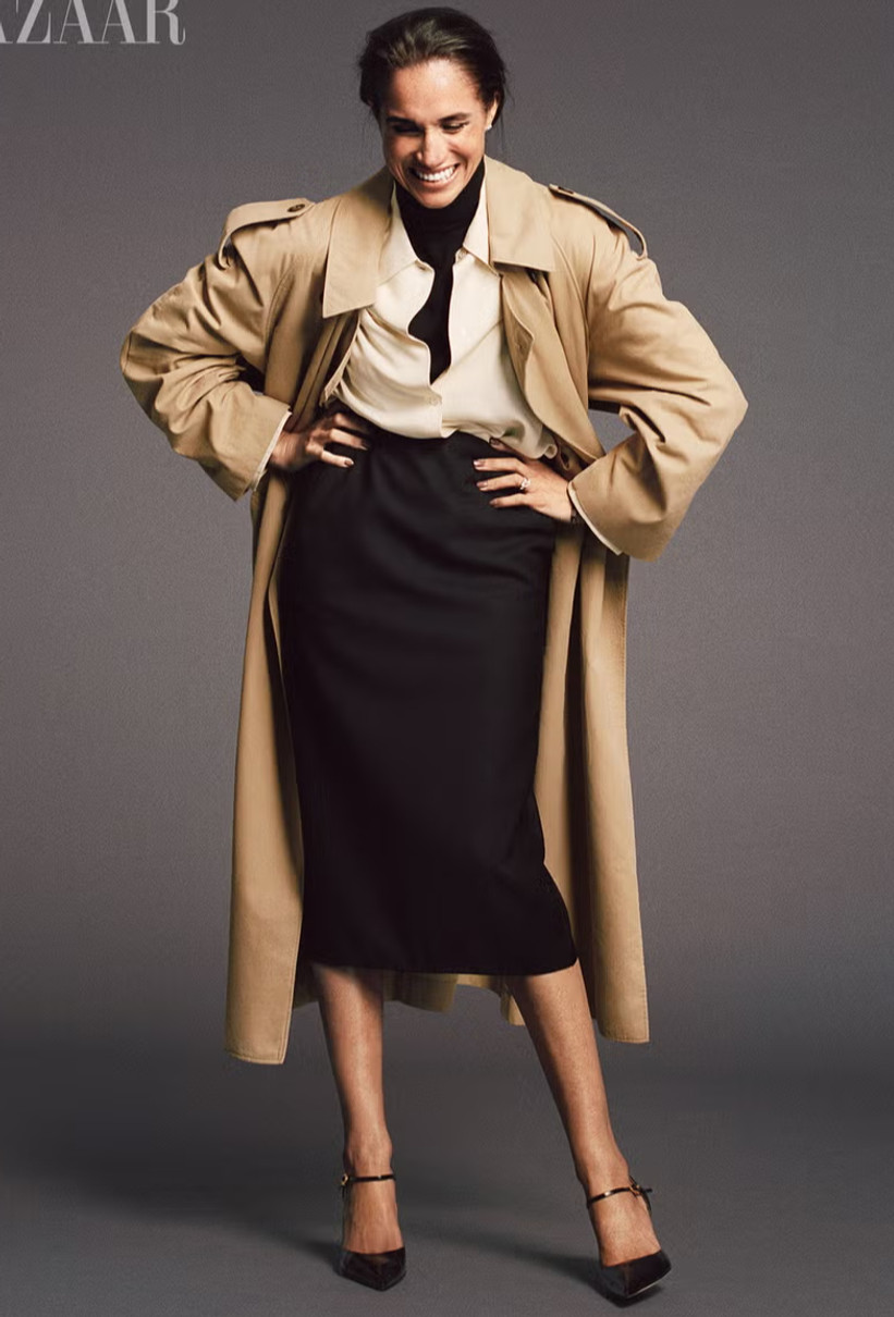 Меган Маркл у мідіспідниці усміхнено попозувала для журналу