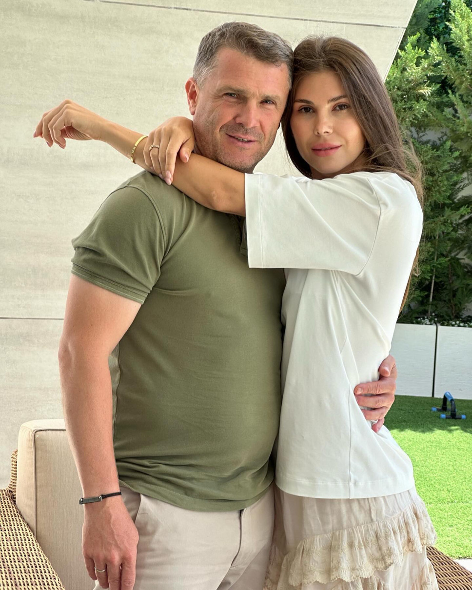 Сергій Ребров із дружиною