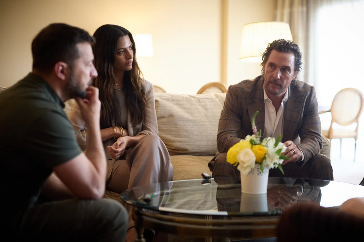 Володимир Зеленський з Метью Макконахі та його дружиною