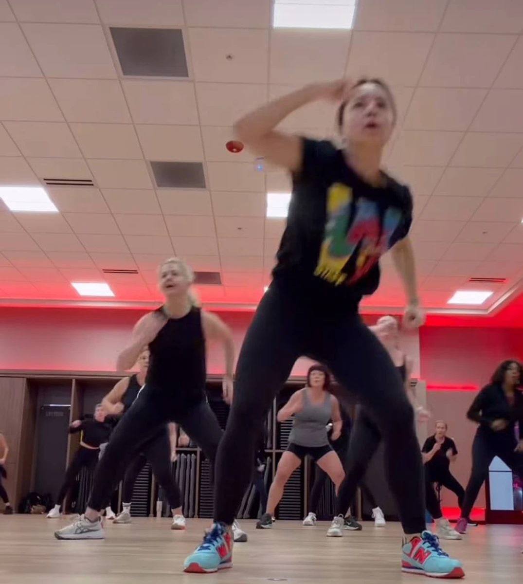 Лілія Подкопаєва на тренуванні