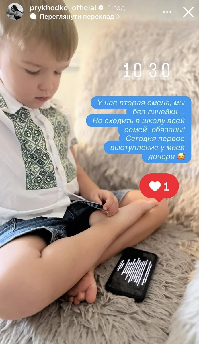 Син Анастасії Приходько