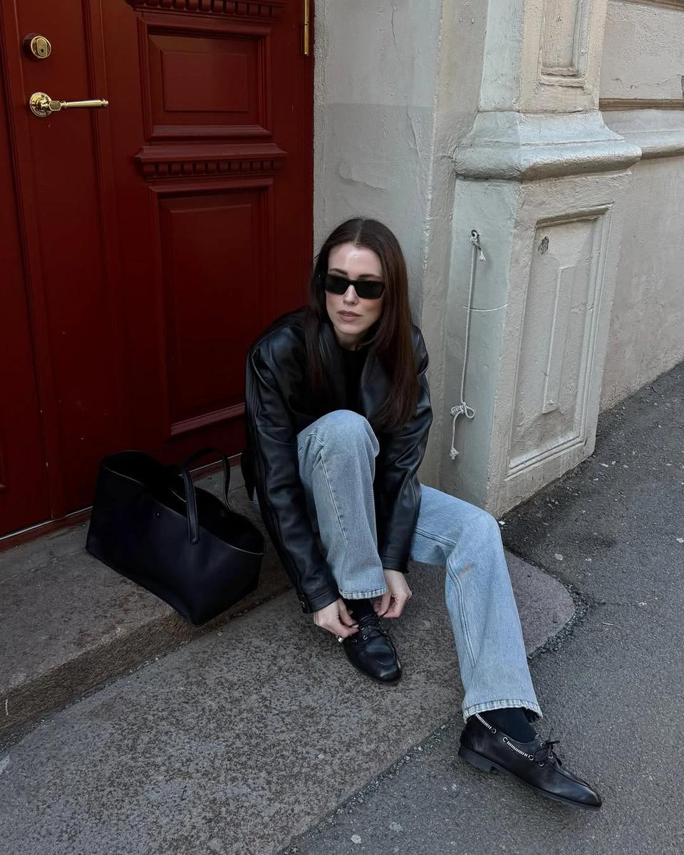 Образ з джинсами і топсайдерами