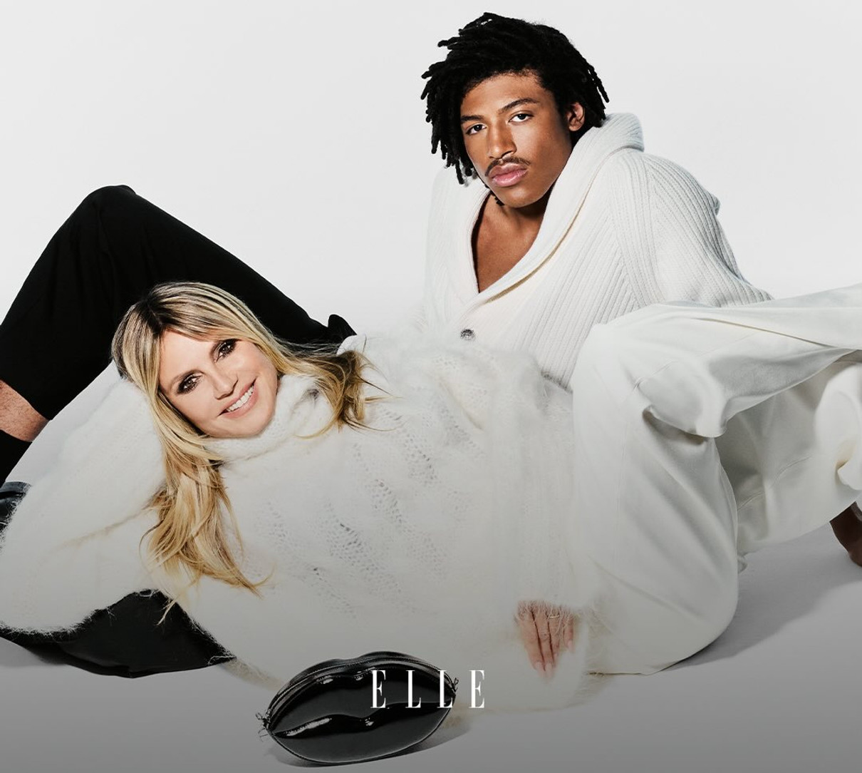 Гайді Клум полежала на підлозі біля сина для фото в журналі