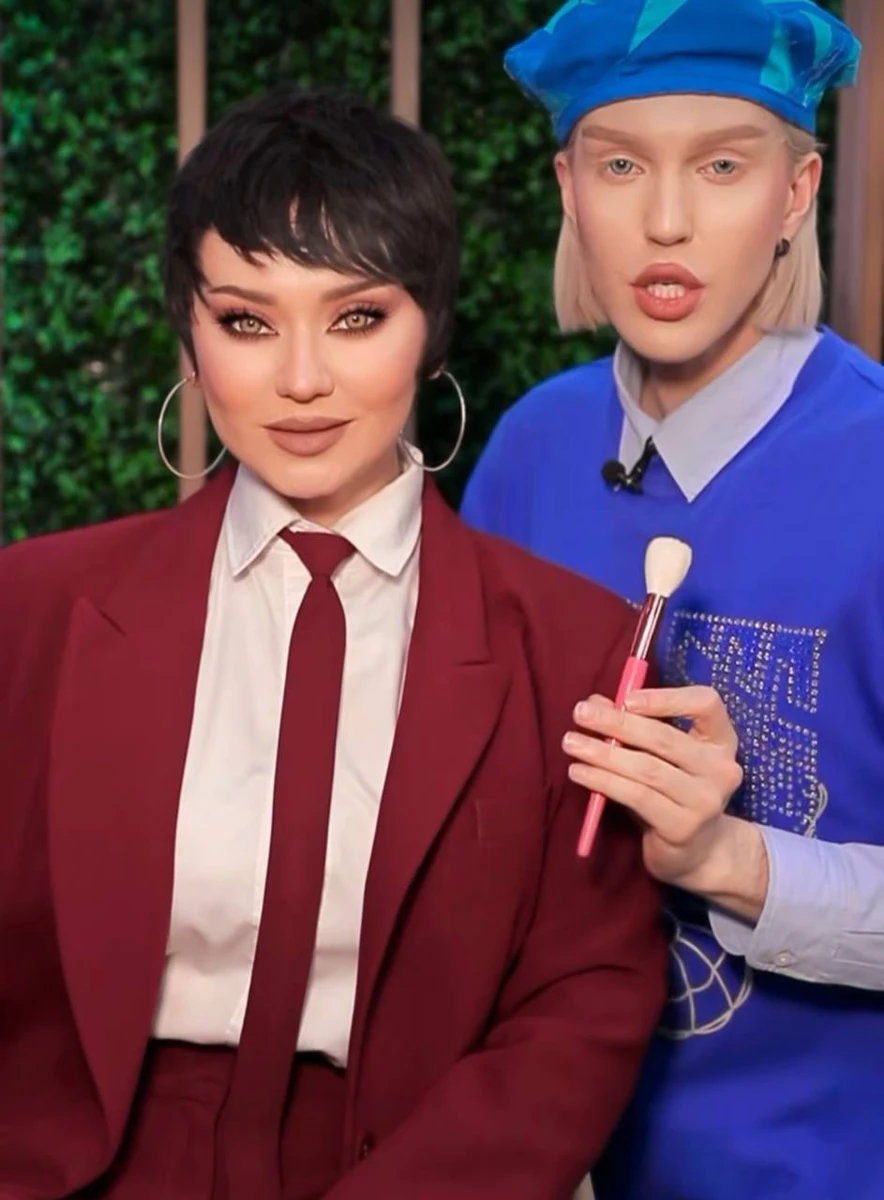 Саліванчук з коротким волоссям і яскравим мейком