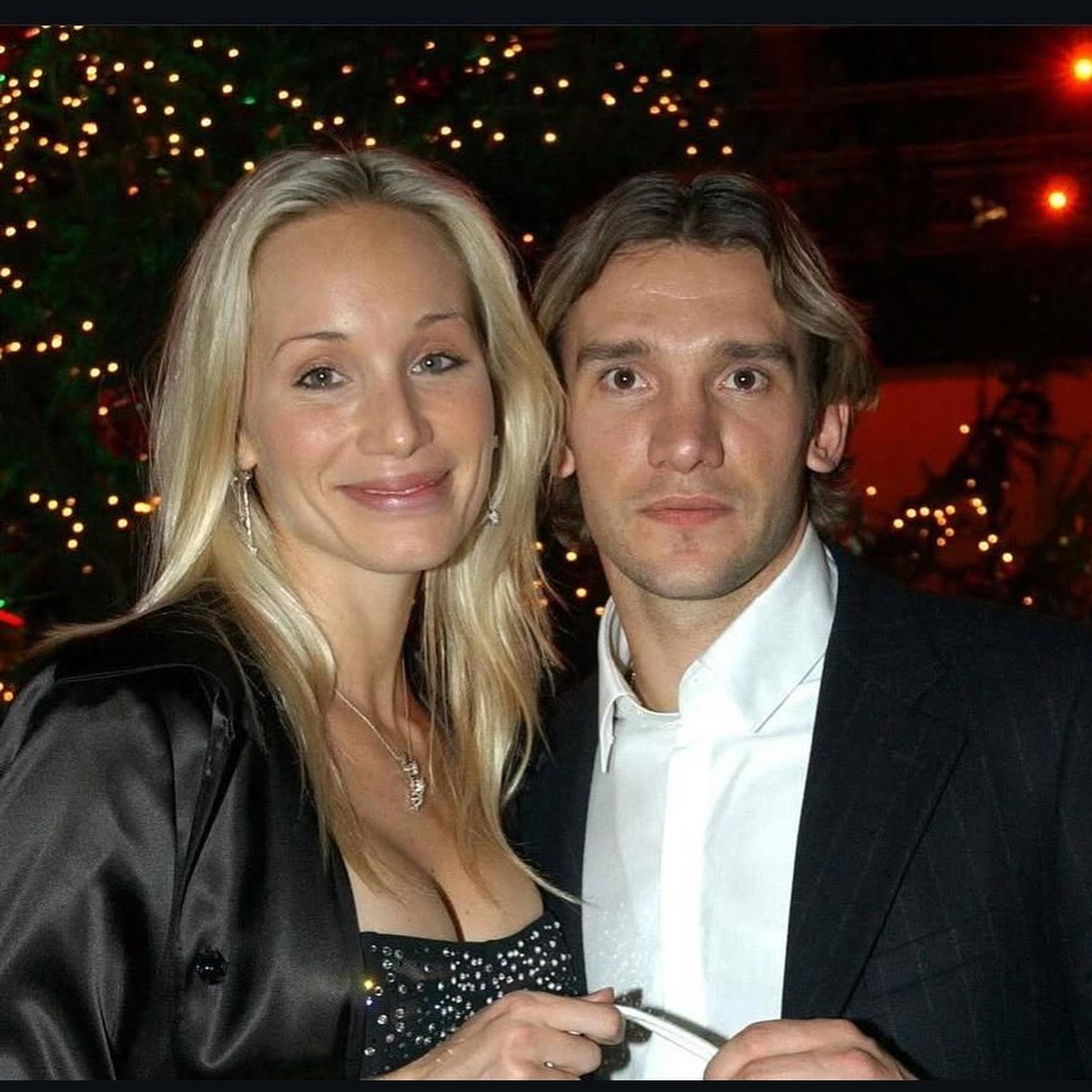 Андрій Шевченко з дружиною в молодості