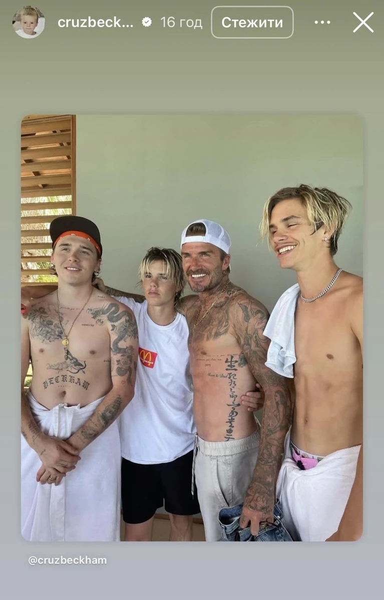 Девід Бекхем і його сини