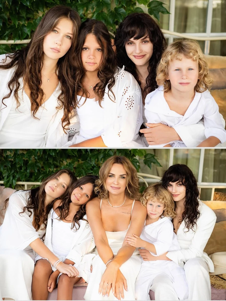 Ексдружина Пятова з усіма чотирма дітьми попозувала для ефектних фото