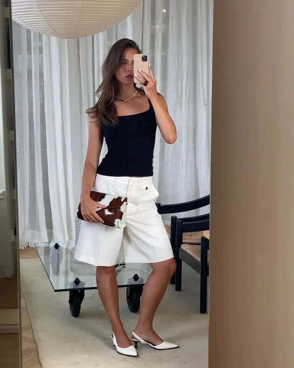 Образ з широкими шортами