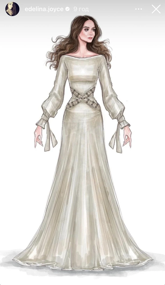 Ескіз сукні принцеси Йорданії Іман