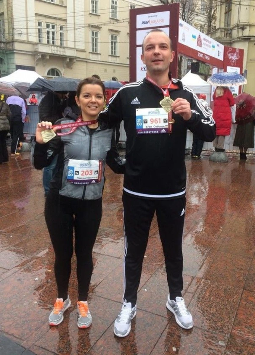 Марічка Падалко і Єгор Соболєв напівмарафон