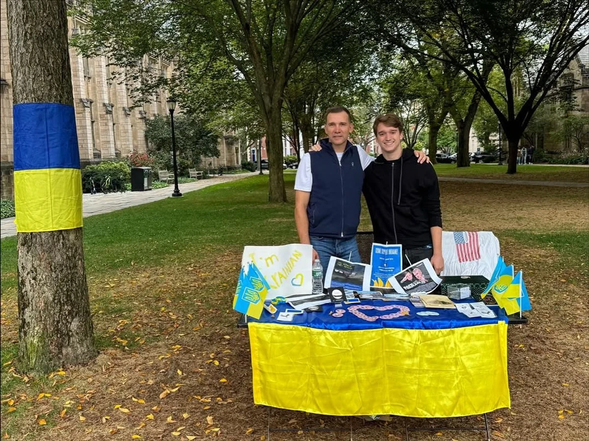 Шевченко з сином Джорданом