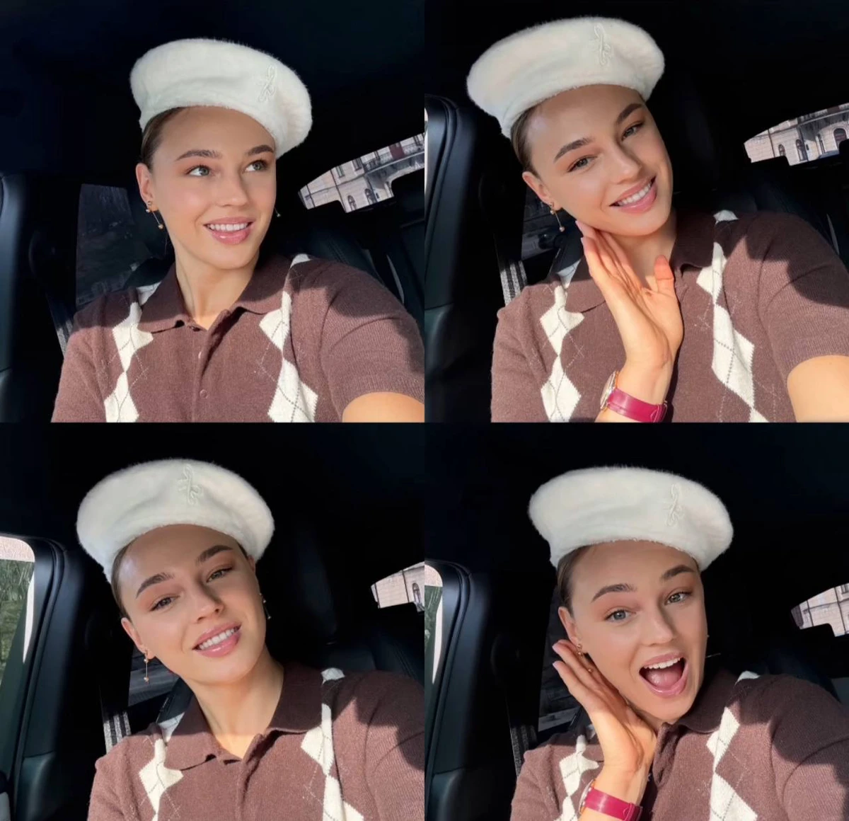 Білодід зробила селфі у береті