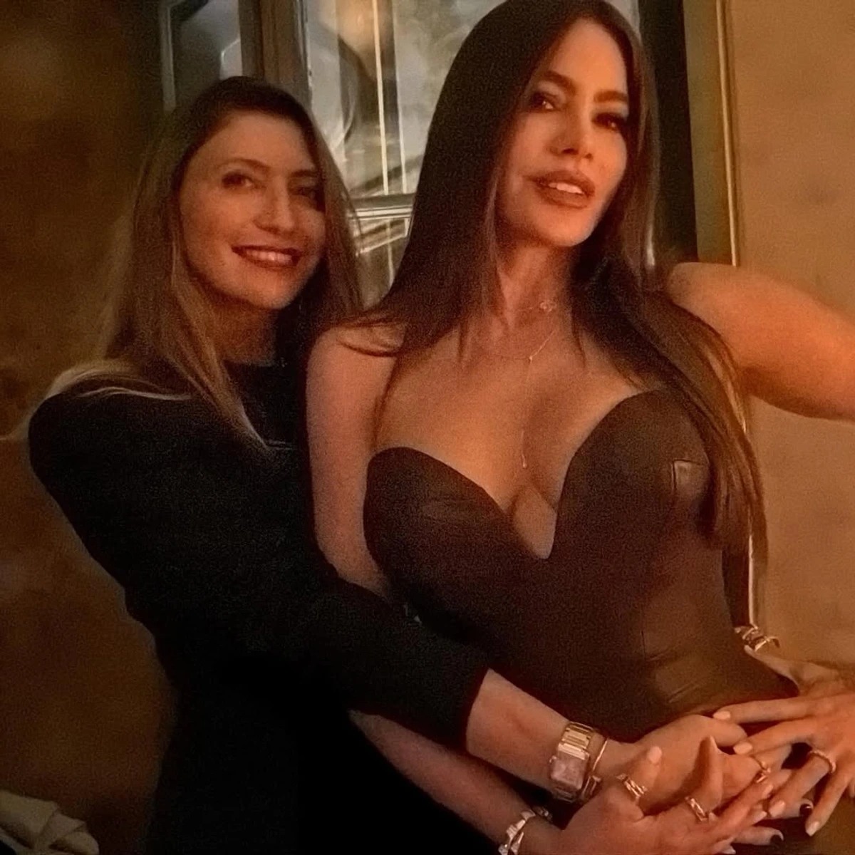 Софія Вергара похвалилася ласими формами у шкіряні сукні