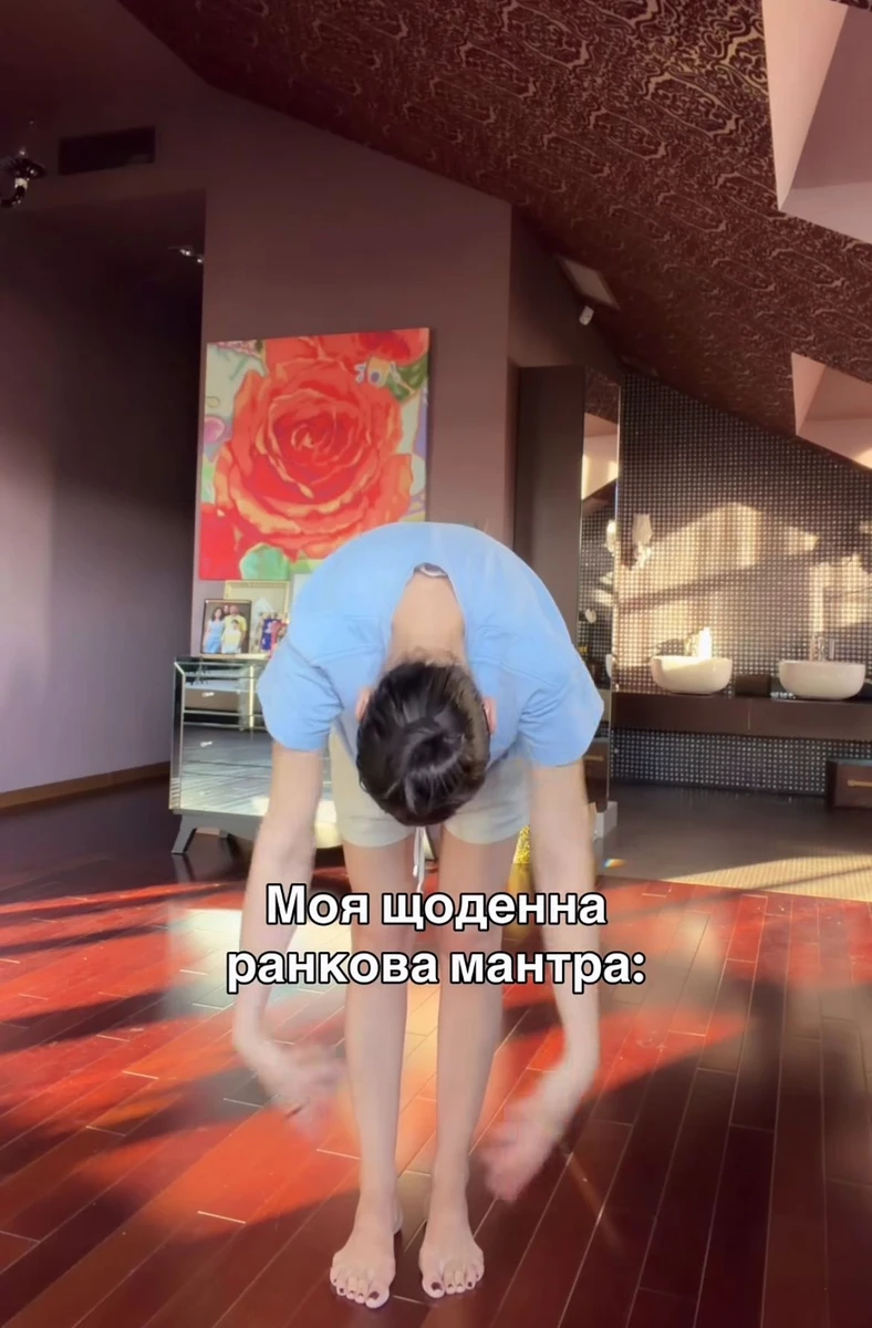 Маша робить ранкову руханку під Чорновола