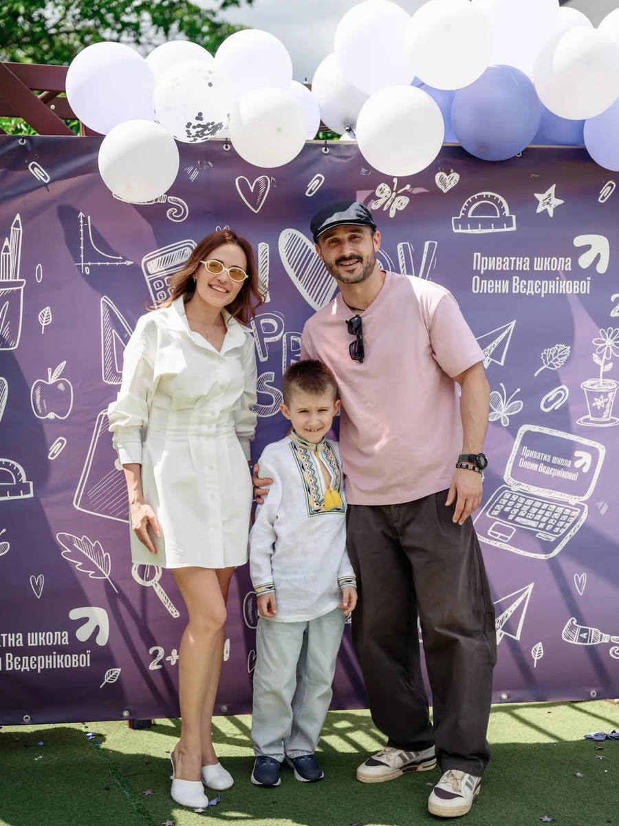 Наталка Денисенко з Андрієм Федінчиком та їхнім сином