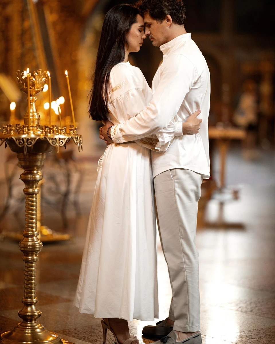 Євген Кот і Наталія Татарінцева в церкві