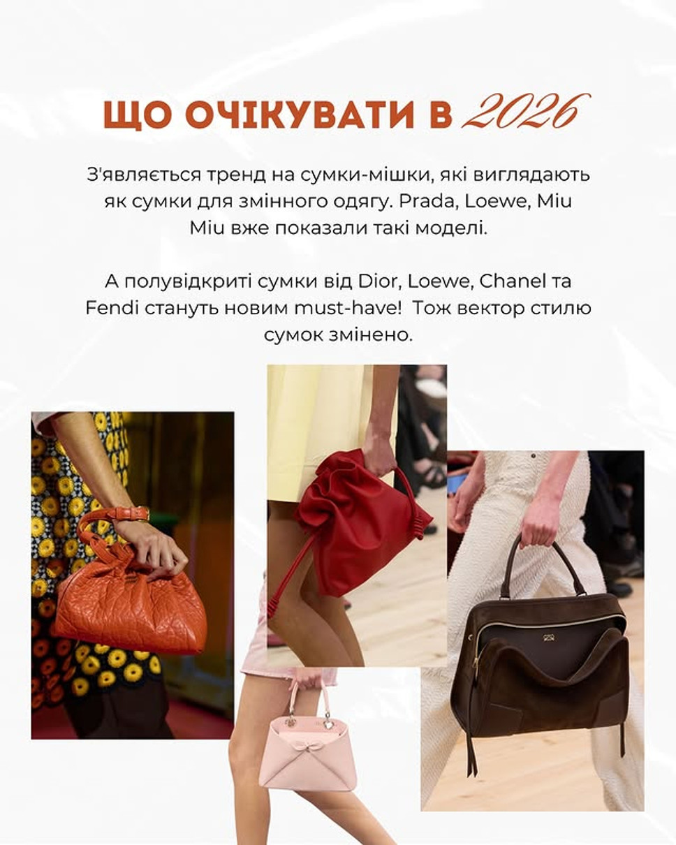 Трендові сумки 2026