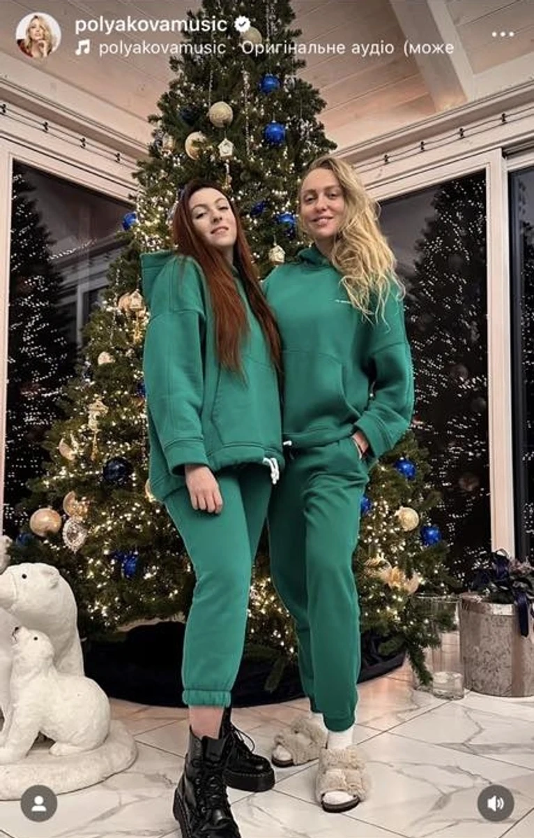 Оля Полякова і її дочка Маша