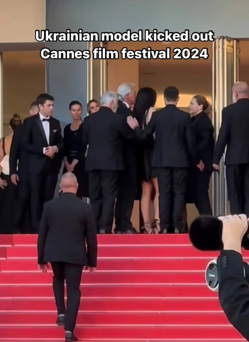 Скрін інциденту з українською моделлю в Каннах