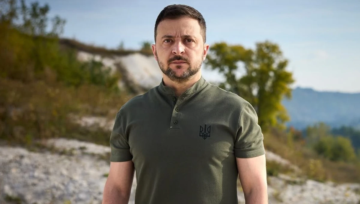 Володимир Зеленський позує для фото