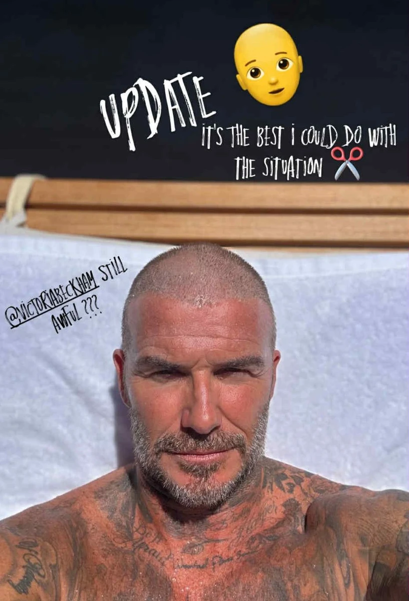 Бекхем з новою зачіскою