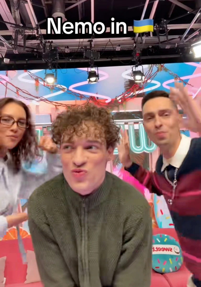 Переможець Євробачення-2024 Nemo з ведучими потанцював у Киві